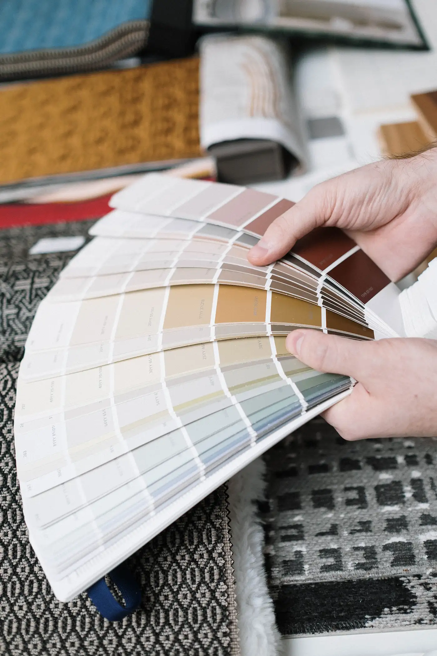 muestrario de color con diferentes opciones
